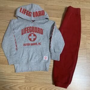 Lifeguard Hoodie And Pants Kids Size XS 4/5 And 5t Outer Banks NC